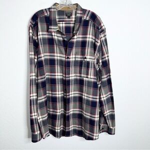 C.C. Filson Flannel Shirt Men’s 3XL Plaid Blue Gray Long Sleeve Button Up B7